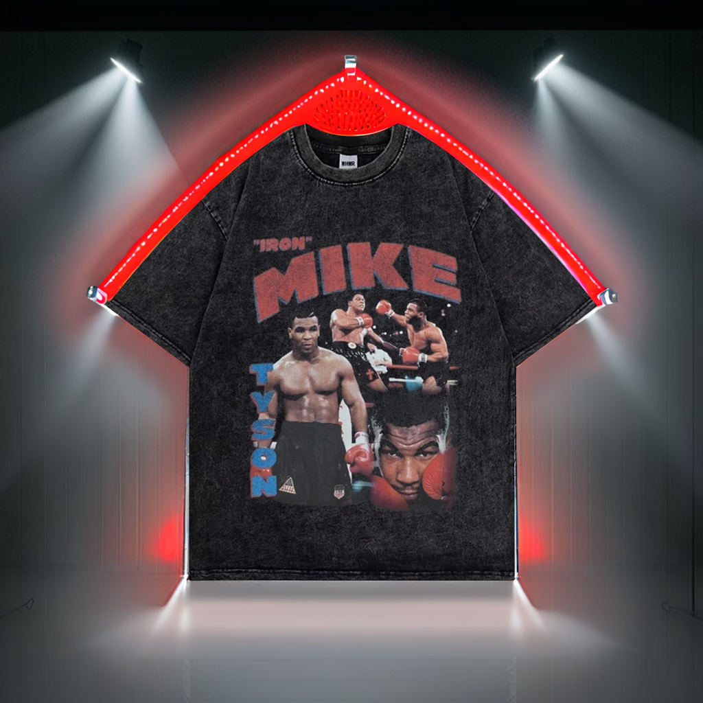 Mike Tyson Washed T Shirt Vintage Boxing Champion T-shirts Streetwear Retro Tshirt Summer Short-sleeved Shirts Oversized Tshirts