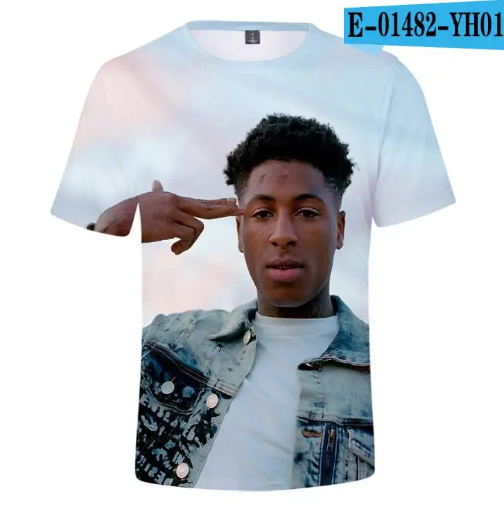 YoungBoy Never Broke Again 3D T Shirt Men Women Hip Pop Streetwear Casual Short Sleeve Cool Tshirt Funny Tees Top Couple Clothes