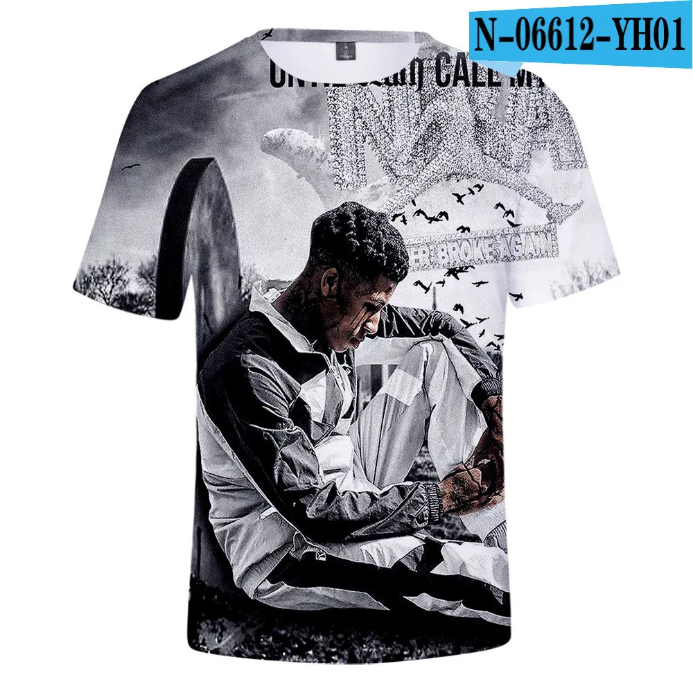 YoungBoy Never Broke Again 3D T Shirt Men Women Hip Pop Streetwear Casual Short Sleeve Cool Tshirt Funny Tees Top Couple Clothes