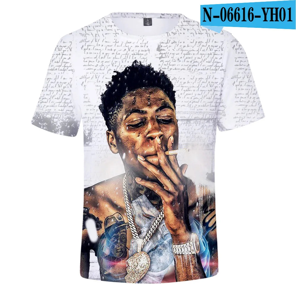YoungBoy Never Broke Again 3D T Shirt Men Women Hip Pop Streetwear Casual Short Sleeve Cool Tshirt Funny Tees Top Couple Clothes