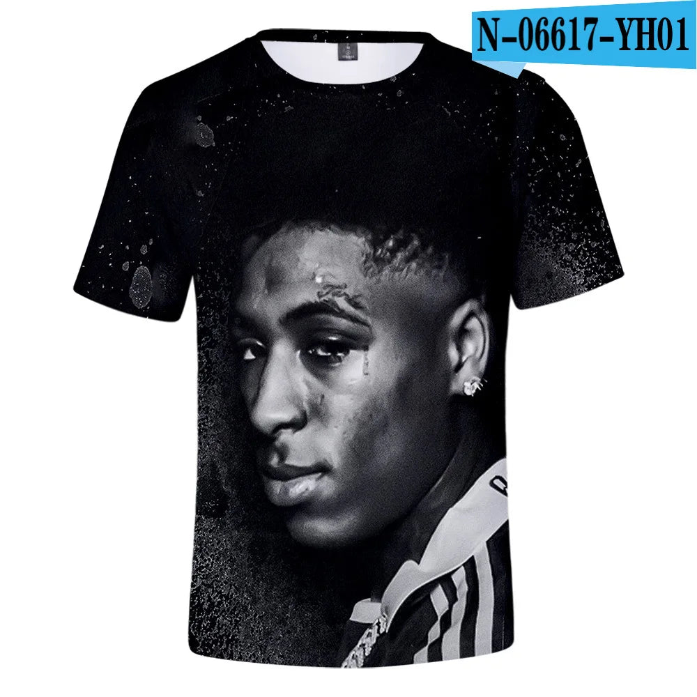 YoungBoy Never Broke Again 3D T Shirt Men Women Hip Pop Streetwear Casual Short Sleeve Cool Tshirt Funny Tees Top Couple Clothes