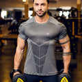 Men's Short Sleeve Compression Training T-Shirt grey