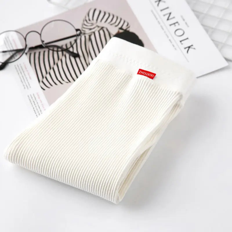 Ribbed Leggings For Women 2025 High Waist Autumn Winter Warm Legging Cotton Fashion Casual Threaded 2XL Black Pants Sexy Leggins