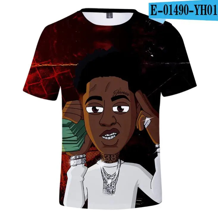 YoungBoy Never Broke Again 3D T Shirt Men Women Hip Pop Streetwear Casual Short Sleeve Cool Tshirt Funny Tees Top Couple Clothes