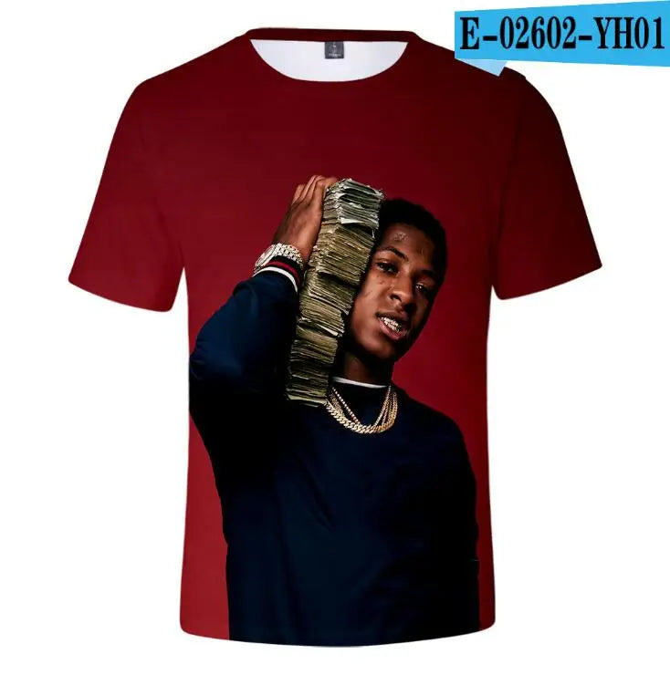 YoungBoy Never Broke Again 3D T Shirt Men Women Hip Pop Streetwear Casual Short Sleeve Cool Tshirt Funny Tees Top Couple Clothes