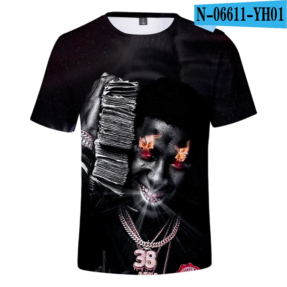YoungBoy Never Broke Again 3D T Shirt Men Women Hip Pop Streetwear Casual Short Sleeve Cool Tshirt Funny Tees Top Couple Clothes