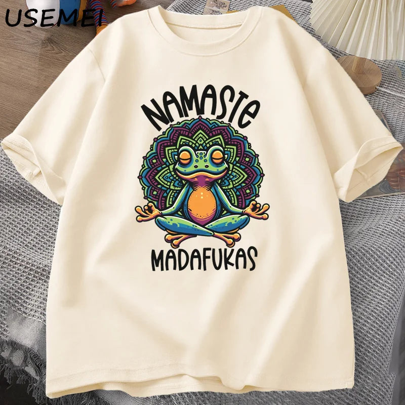 Funny Yoga Frog Self Care T-Shirt