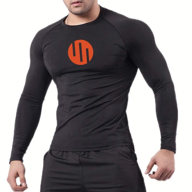 Men's Long Sleeve Graphic Compression Training Shirt
