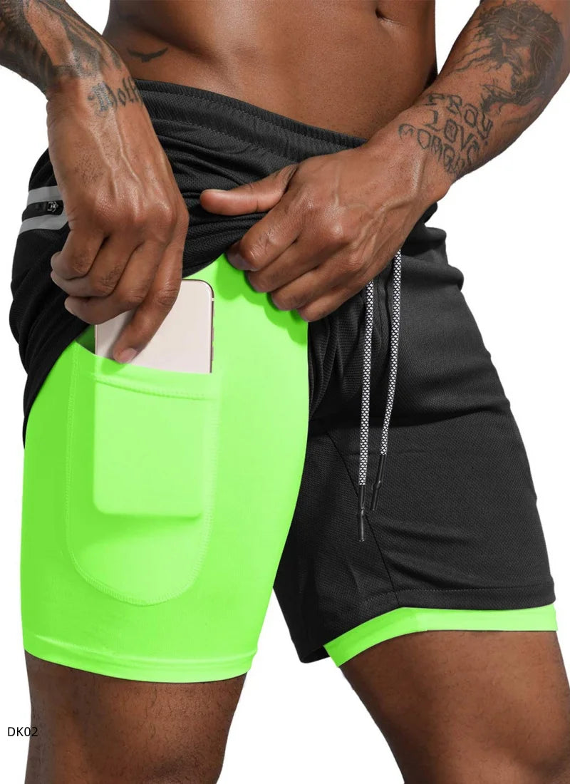 Men's 2-in-1 Compression Gym Shorts — 15 Designs