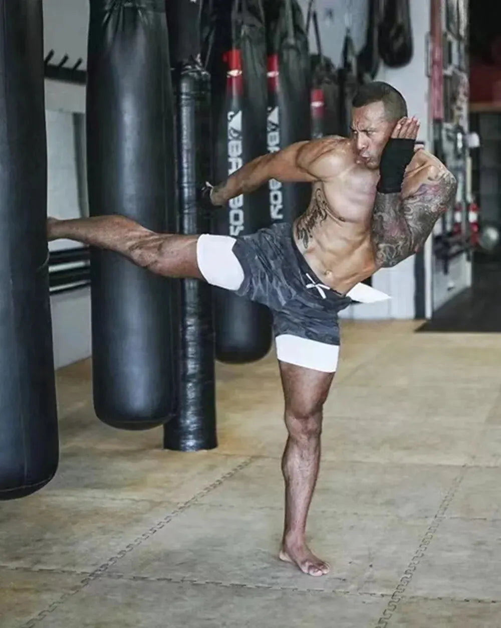 Men's Gym Shorts with Liner, Pockets & Towel Loop