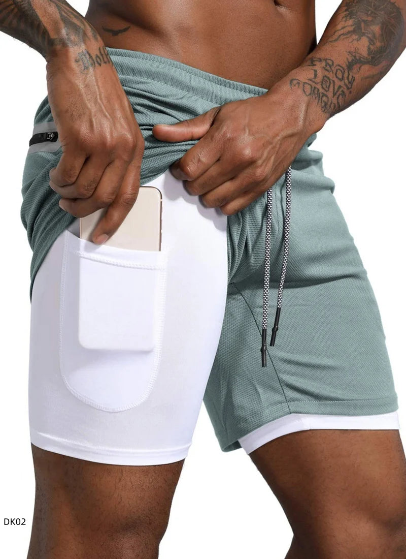 Men's 2-in-1 Compression Gym Shorts — 15 Designs