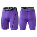 Men's Compression Bodybuilding Shorts – Quick-Dry Training Leggings PURPLE