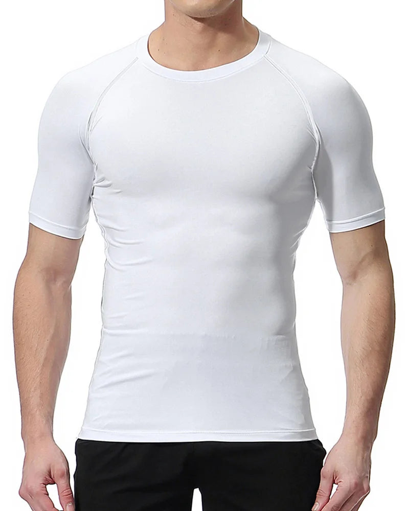 Men's Athletic Quick Dry T-shirt, suitable for gym workouts, fitness, running. Compression shirt, sports undershirt, baselayer t