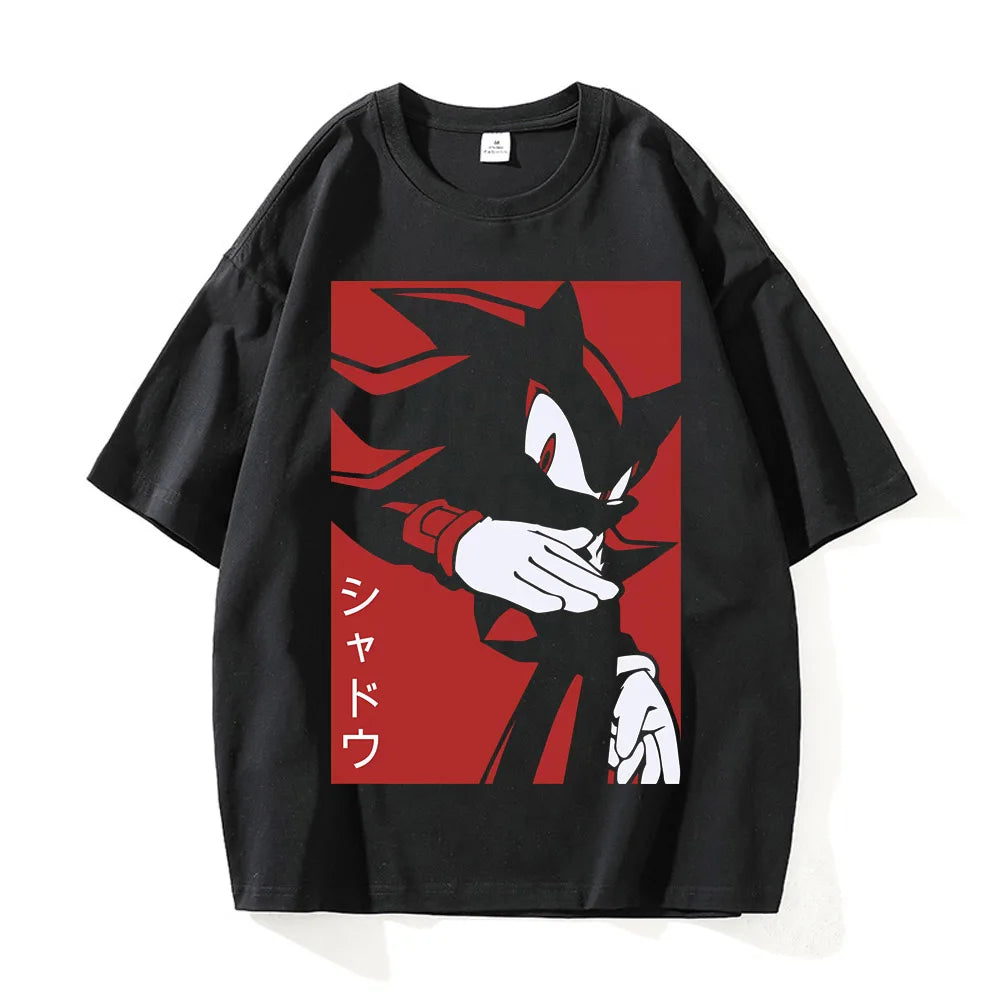 Shadow Hedgehog Retro Harajuku Cotton Tee N320400-JCS