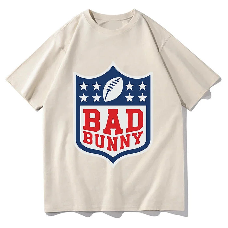 Bad Bunny Super Bowl 2026 Tshirts Pure Cotton Unisex Aesthetic Streetwear