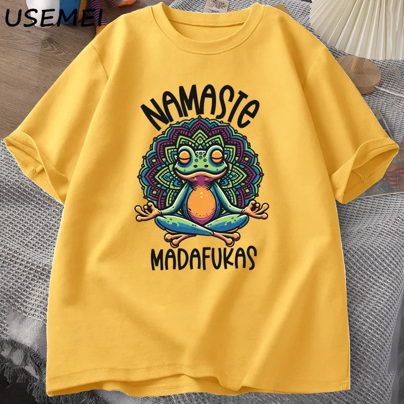 Funny Yoga Frog Self Care T-Shirt