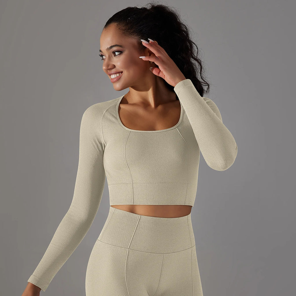 Top Long Sleeves  Fitness n Clothing Elastic Breathable