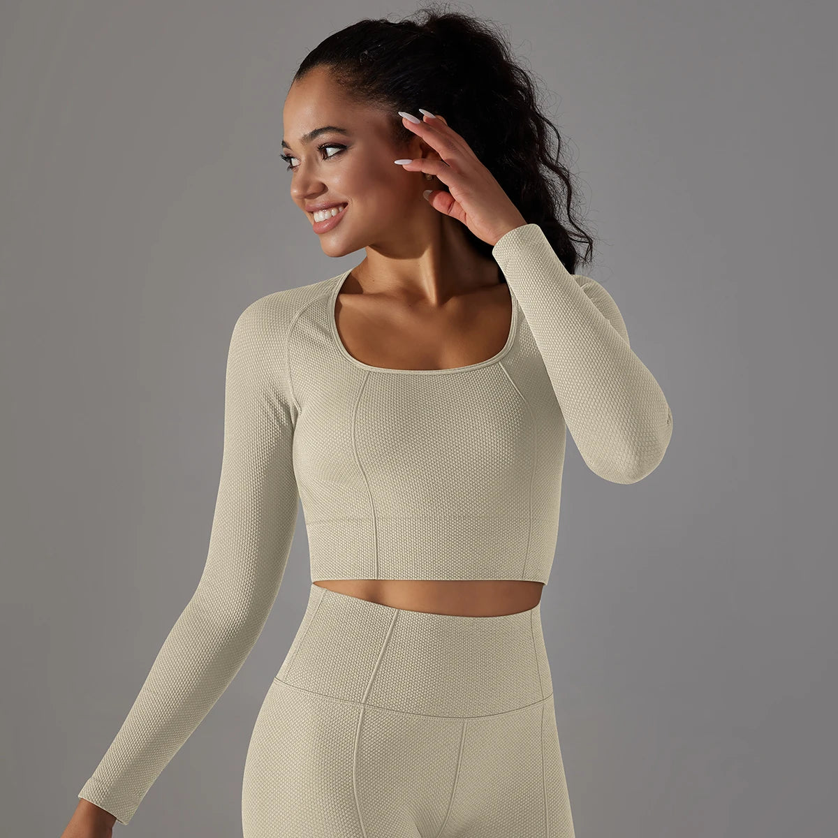 Top Long Sleeves  Fitness n Clothing Elastic Breathable