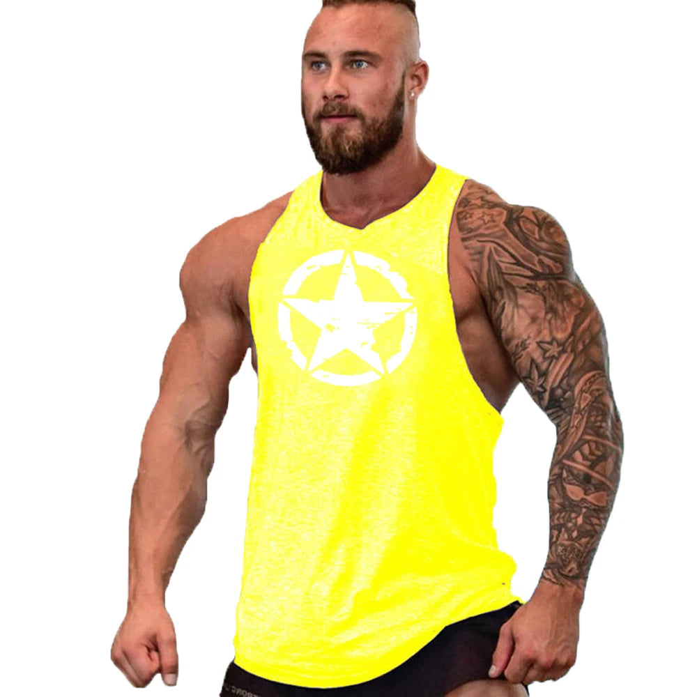 New Hot Sale Mens Skull Printed Tank Top Breathable Cool Vest Running Shirt Cotton Tees Bodybuilding Singlet Fitness Sleeveless