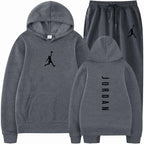 2025 Spring and autumn  fitness basketball casual sportwear set fashion men's hooded jumper + jogging pants two-piece set