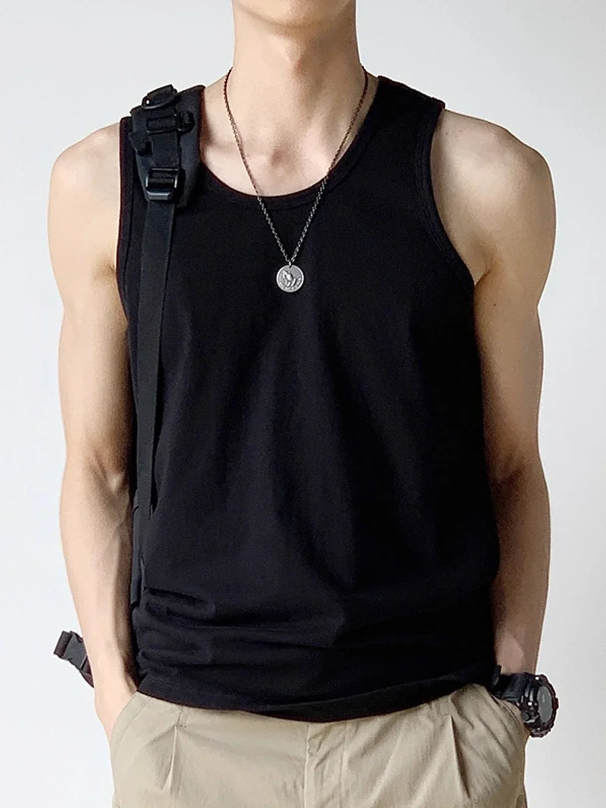 Black Muscle Vest  Venom Logo