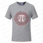 Pi Π Symbol Design T-shirts Fashion Clothing Science Math T-shirts Summer Casual Teacher Tshirts Irrational Number T-Shirt Gift