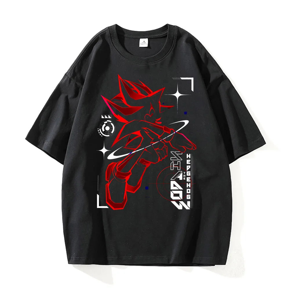 Shadow Hedgehog Retro Harajuku Cotton Tee N320408-JCS