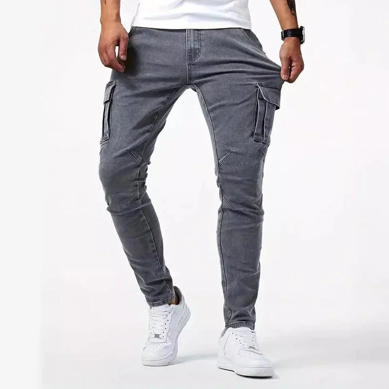 Men's Skinny Narrow Leg Cargo Jeans