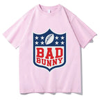 Bad Bunny Super Bowl 2026 Tshirts Pure Cotton Unisex Aesthetic Streetwear