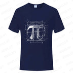 Pi Π Symbol Design T-shirts Fashion Clothing Science Math T-shirts Summer Casual Teacher Tshirts Irrational Number T-Shirt Gift