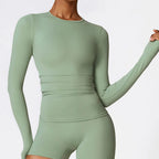 Gym Sexy Exposed Navel Quick Dry Fitness Gym Sport Wear.