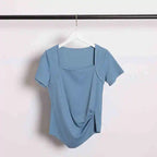 Women's Yoga Shirts Sexy Short Sleeve Sports Top Fitness T-shirts Quick Dry Gym Clothing Running T-shirt Sport Shirt