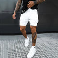 Men's Division 2-in-1 Sport Shorts – Gym, Running & Casual Wear white no logo
