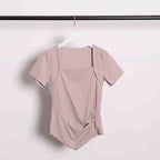 Women's Yoga Shirts Sexy Short Sleeve Sports Top Fitness T-shirts Quick Dry Gym Clothing Running T-shirt Sport Shirt