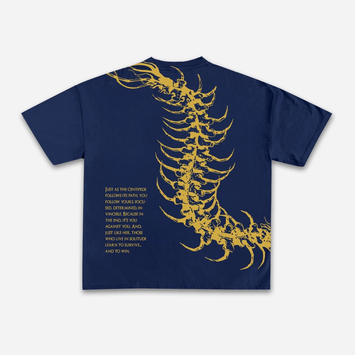 Vintage Dark Centipede Skeletal Graphic Tee 13