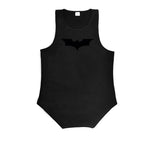 Black Bat Print Gym Fitness Running Sportswear Mens Training Bodybuilding Tank Tops Cotton Breathable Sleeveless Loose Shirts