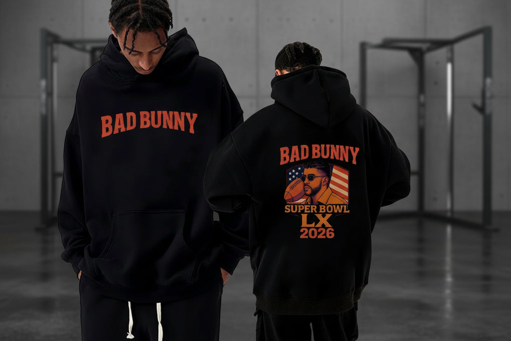 Rapper Bad Bunny Super Bowl LX 2026 Double Sided printed Hoodie