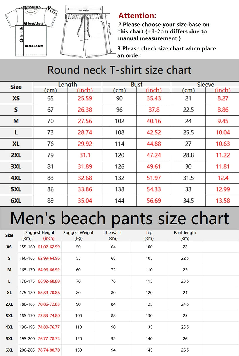 Men's 3D Print Short-Sleeve Co-ord Set