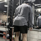 Men's Cotton Casual Long Sleeve T-shirt Man Gym Fitness Sweatshirt O-Neck Running Training Tops Male Workout Clothing Undershirt