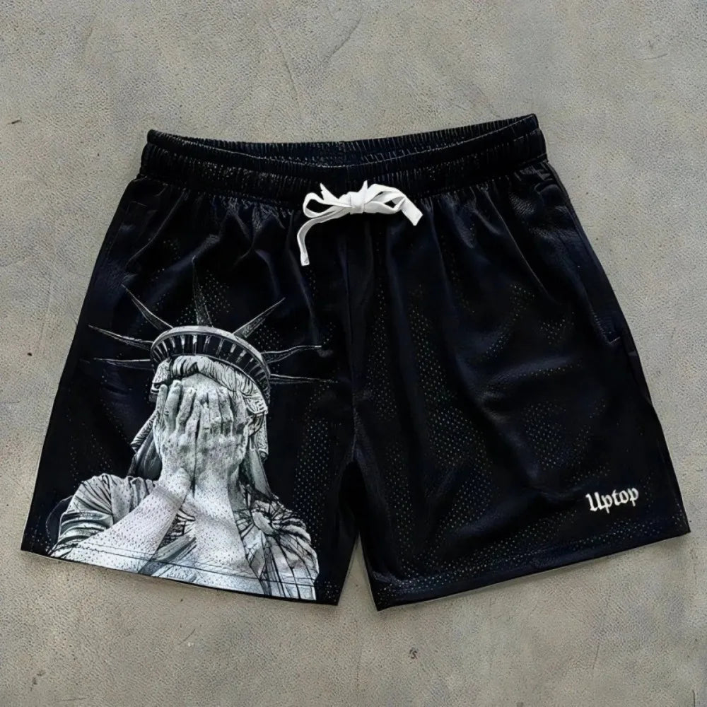 Men's Statue of Liberty Print Shorts