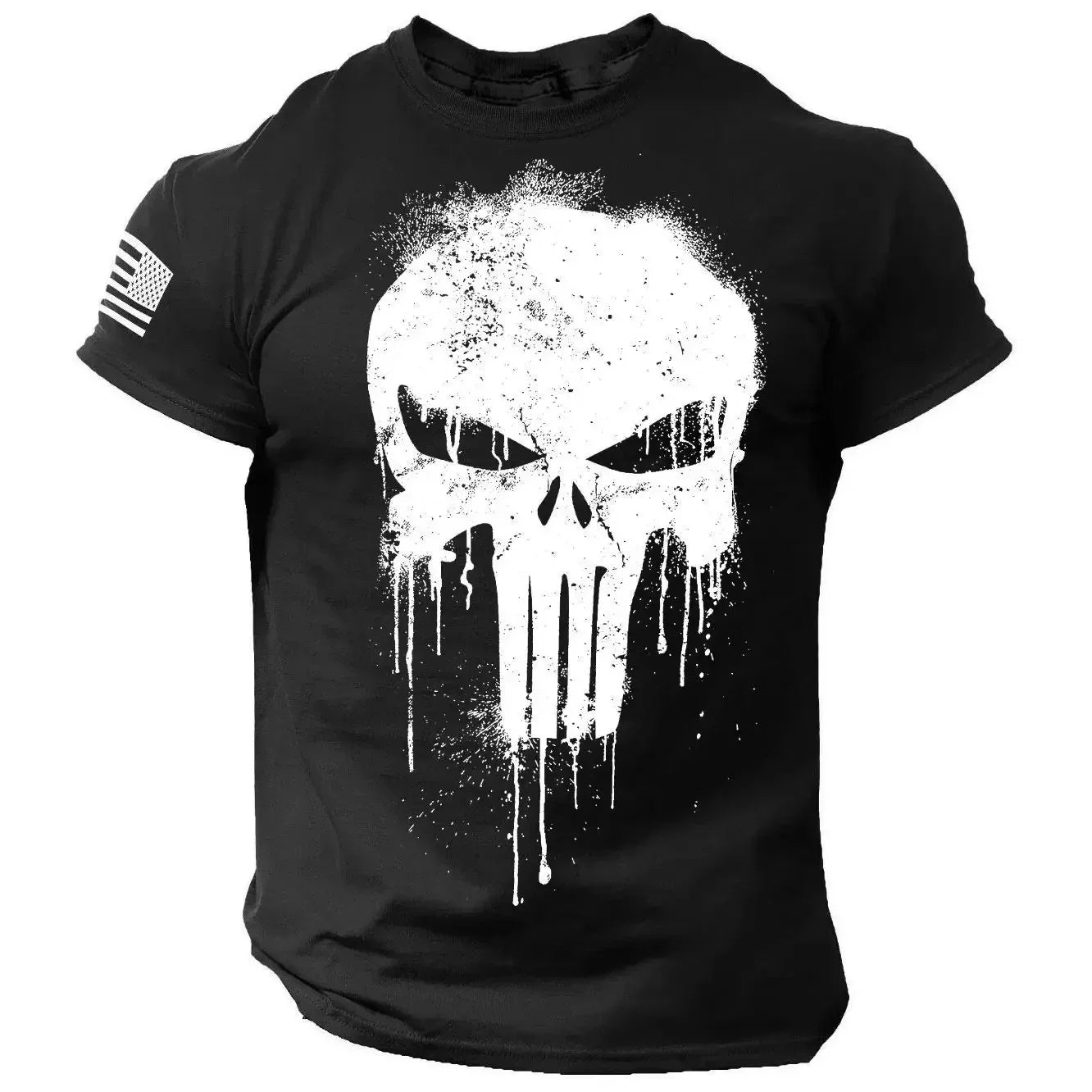 Men's Skull Graphic Long-Sleeve Tee M