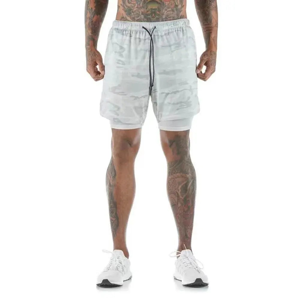 Men's Gym Shorts with Liner, Pockets & Towel Loop