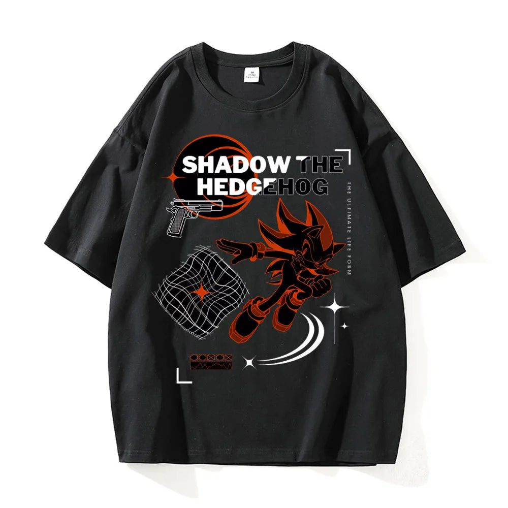 Shadow Hedgehog Retro Harajuku Cotton Tee N320407-JCS