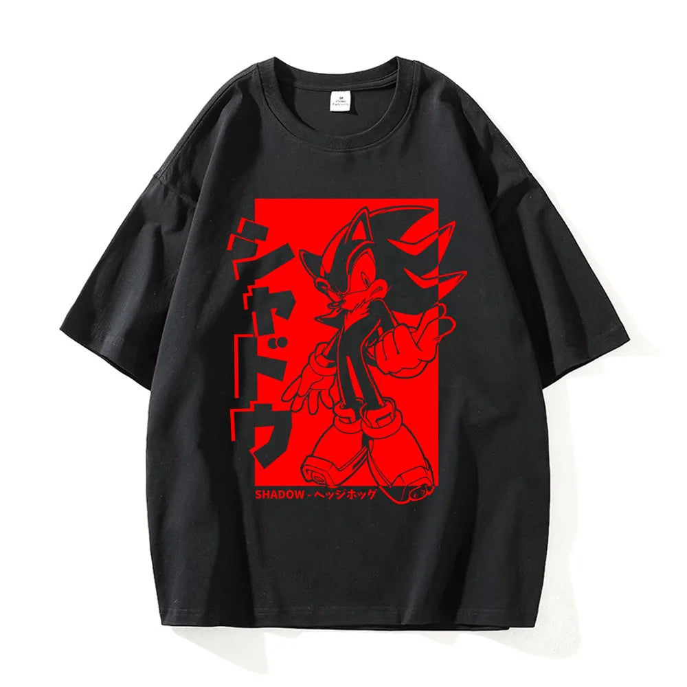 Shadow Hedgehog Retro Harajuku Cotton Tee N320409-JCS