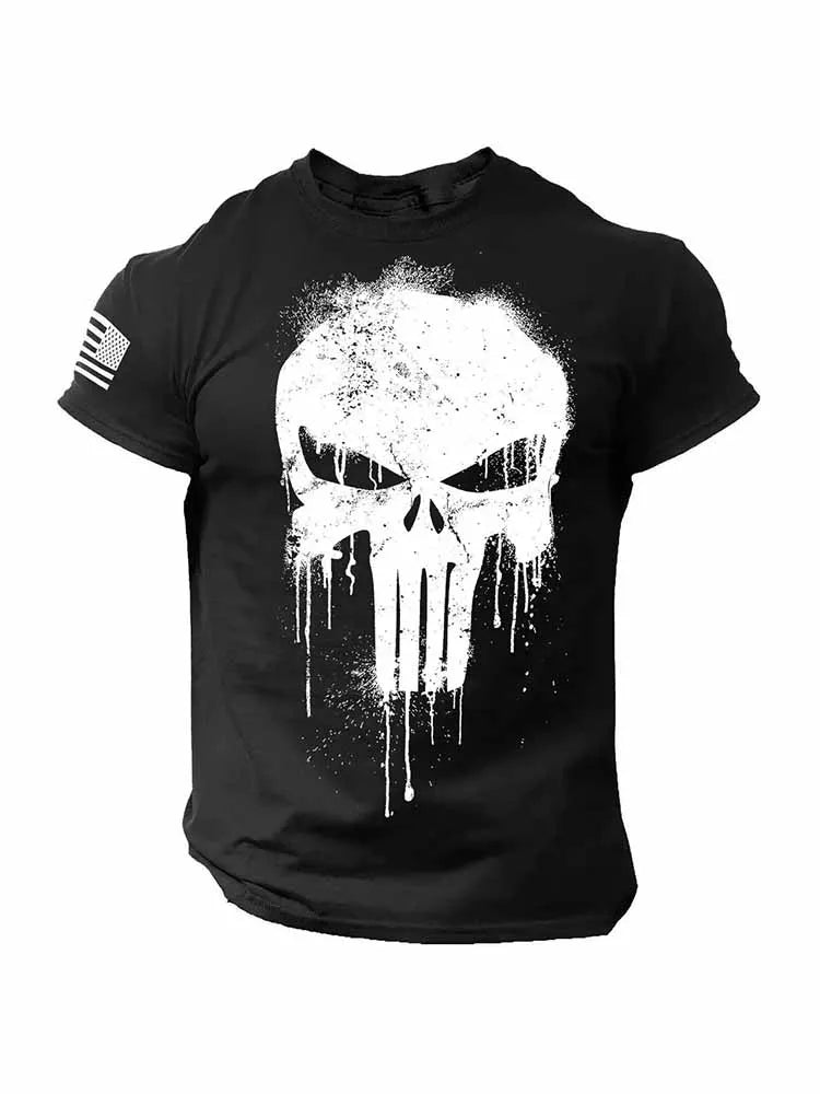 Men's Skull Graphic Long-Sleeve Tee