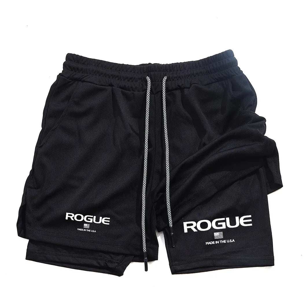 Men's All-Season 2-in-1 Gym Shorts black