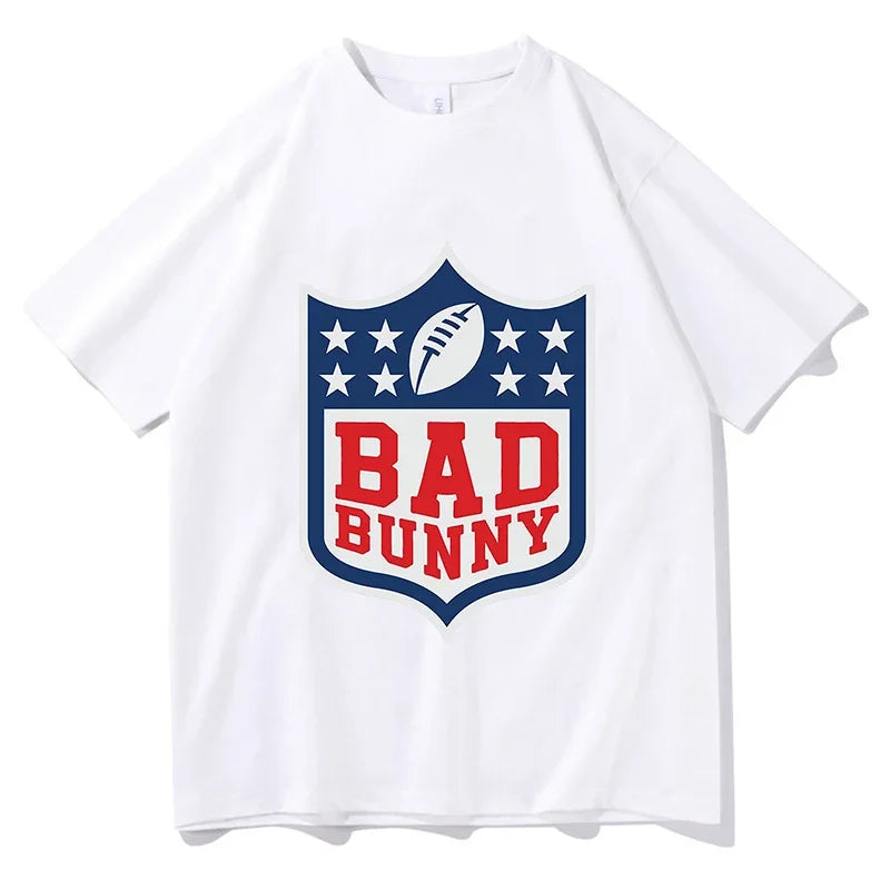 Bad Bunny Super Bowl 2026 Tshirts Pure Cotton Unisex Aesthetic Streetwear