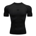 Men's Elastic Quick-Dry Sportswear T-Shirt Black