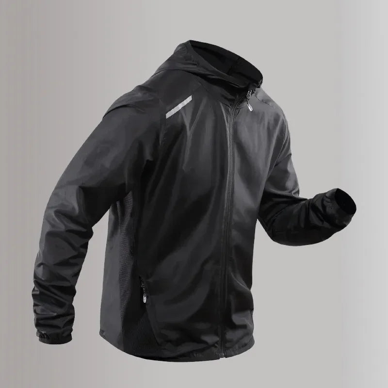 2025 Running Jacket Spring Reflective Gym Hooded Men Coat Jogging Gradient Color Sportswear Breathable Male Jackets Women