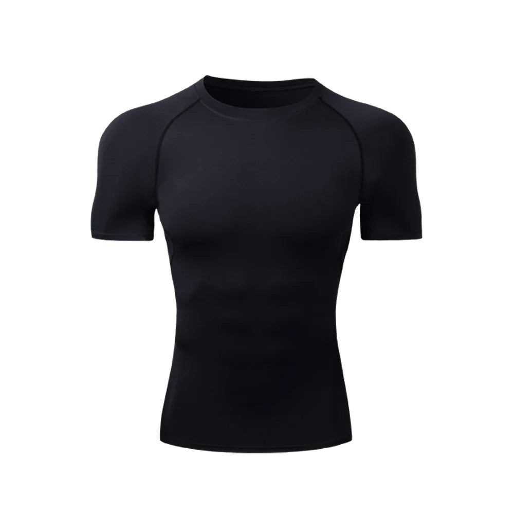 Men's Athletic Quick Dry T-shirt, suitable for gym workouts, fitness, running. Compression shirt, sports undershirt, baselayer t